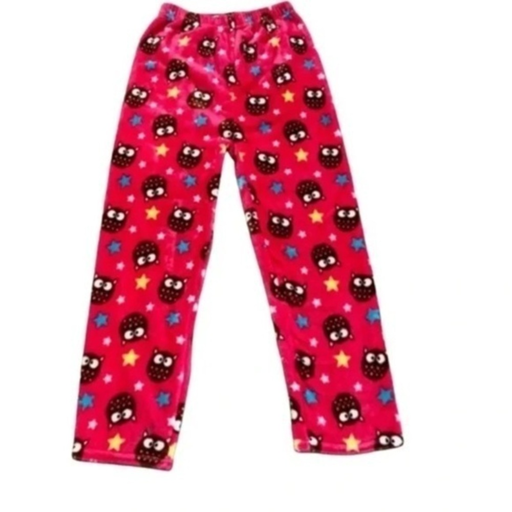 🌷 Yellow and Pink Cozy Owl Print Pajama Pants